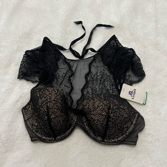 B.tempt’d Elegant Black Lace Cap Sleeve Bra - Picture 4 of 11